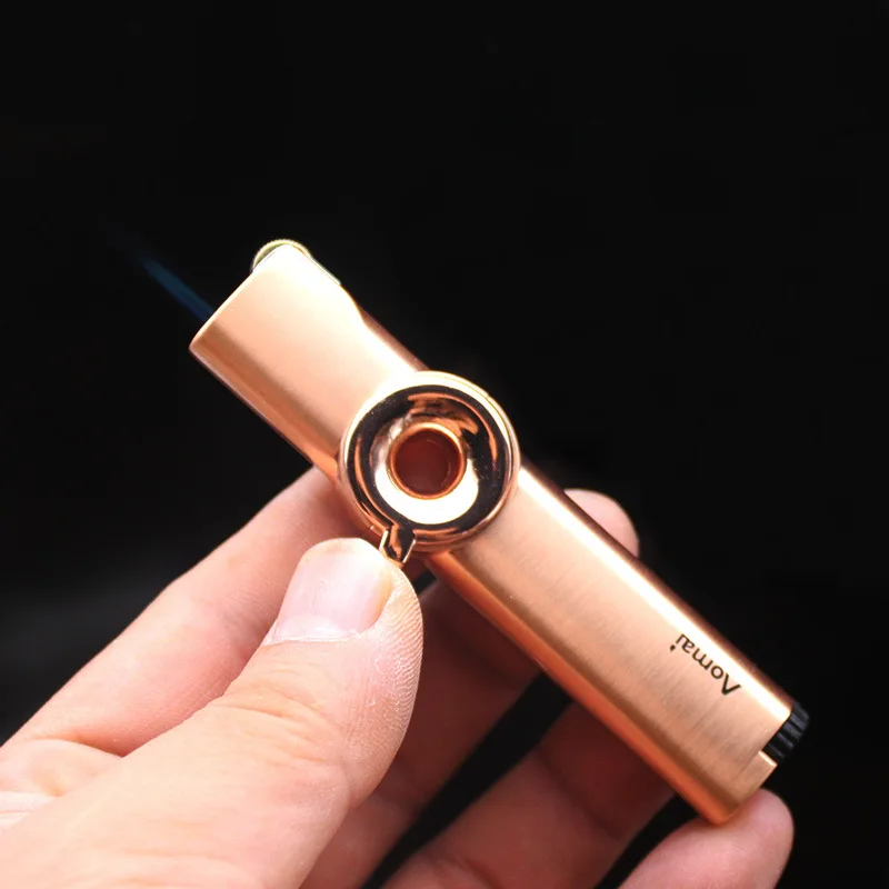 

Windproof Torch Lighter Metal Jet Blue Flame Butane Gas Turbine Lighter 1300 C Portable Cigarette Lighter Man Woman Gadget