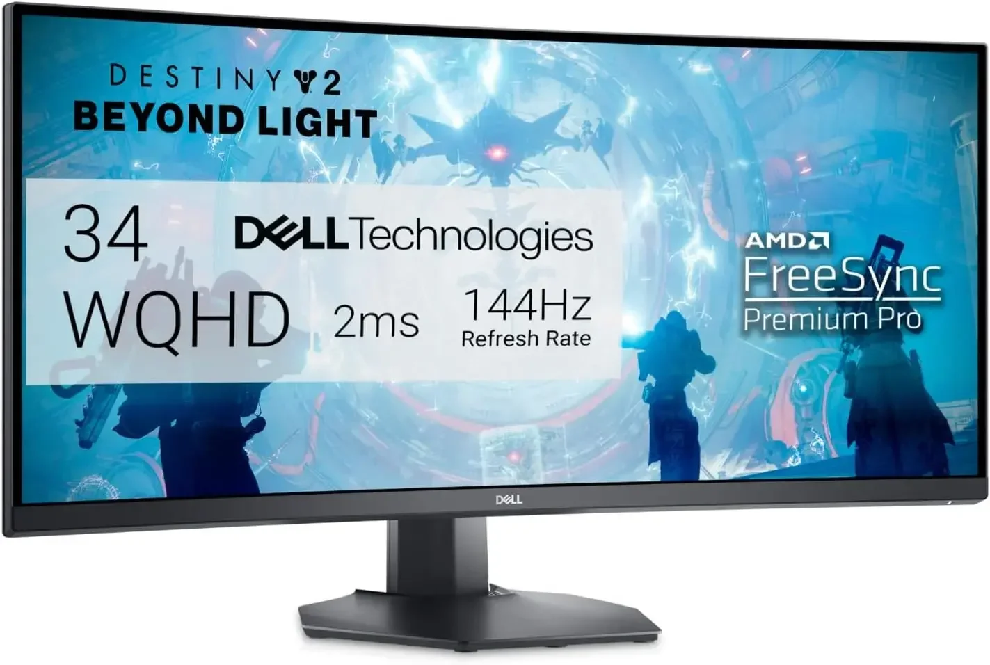 S3422DWG gebogener Gaming-Monitor – 34 Zoll 1800R gebogener Bildschirm mit 144 Hz Bildwiederholfrequenz, WQHD (3440 x 1440) Display, HDMI,