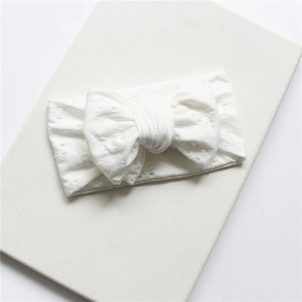 Cute Baby Headband Newborn Hollow Turban Headbands Bow Girl Elastic Tie Knot Hair Bands Children Toddler Hair Accessories