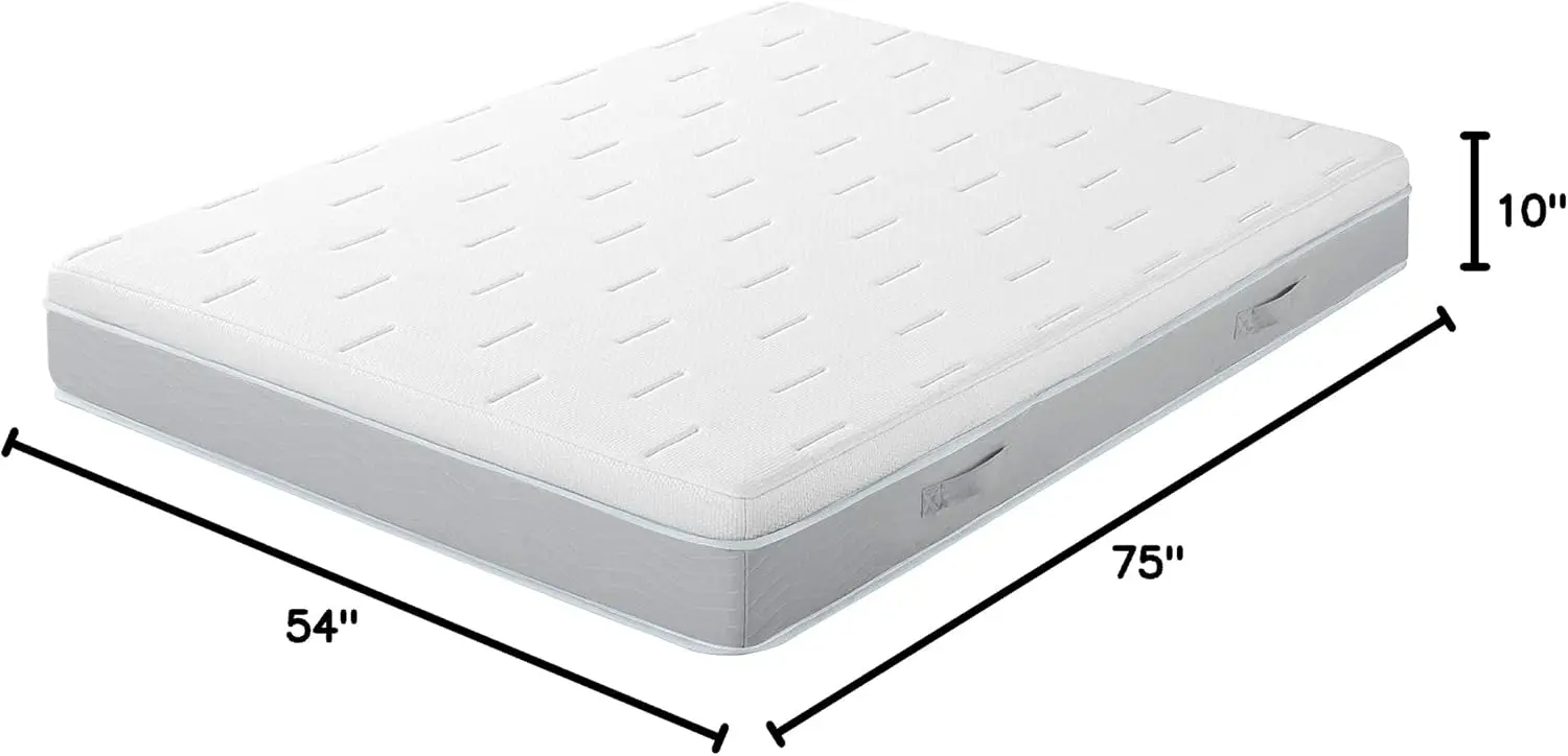 10 Inch OLAF Gel Memory Foam Mattress with Cooling Fabric, Made in USA, CertiPUR-US Certified Foams, Quilted Comfort Top, Full