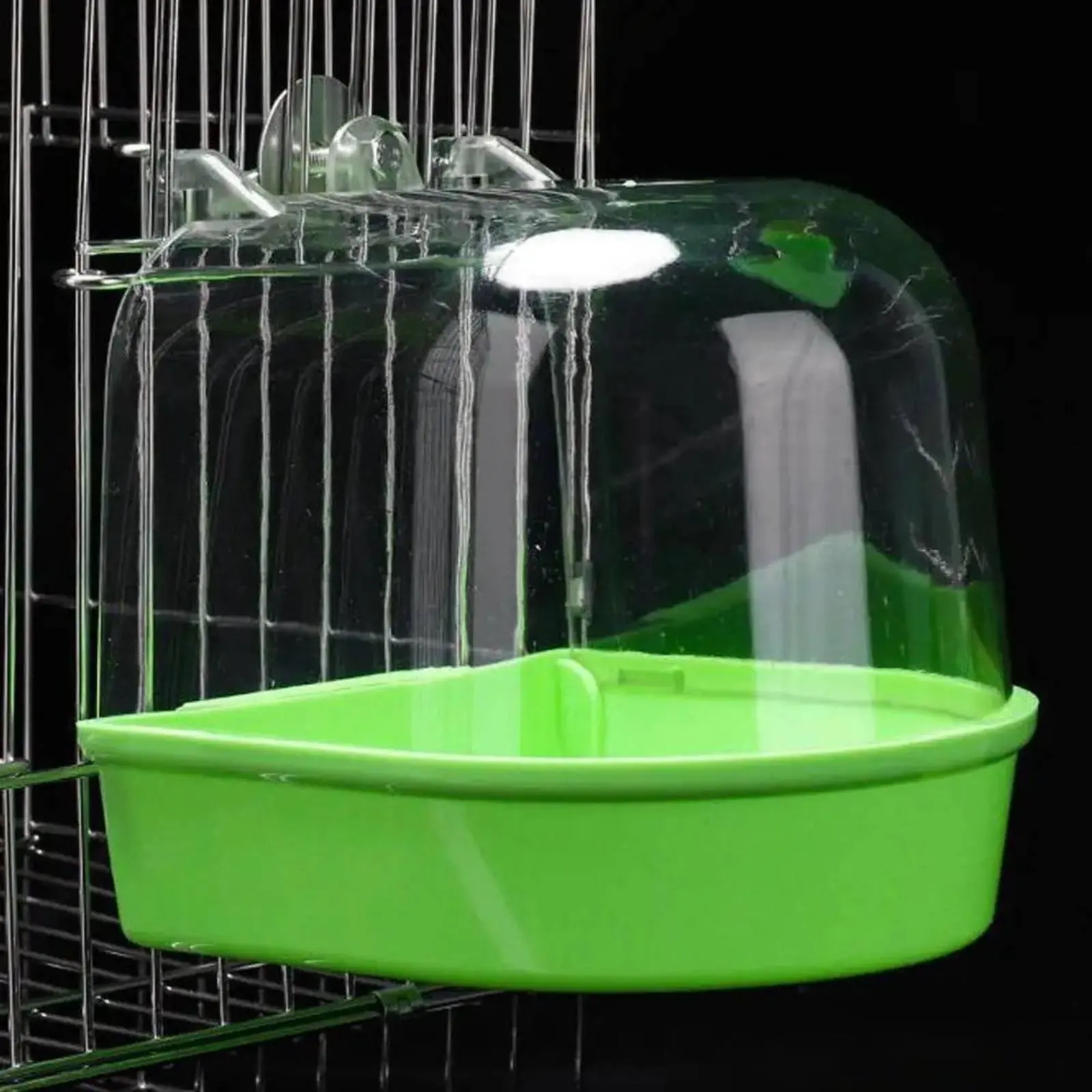 Bird Bathing Box Easy to Install Bird Shower Box Enclosure Accessory Non Pet Supply Removable Drawer view 3