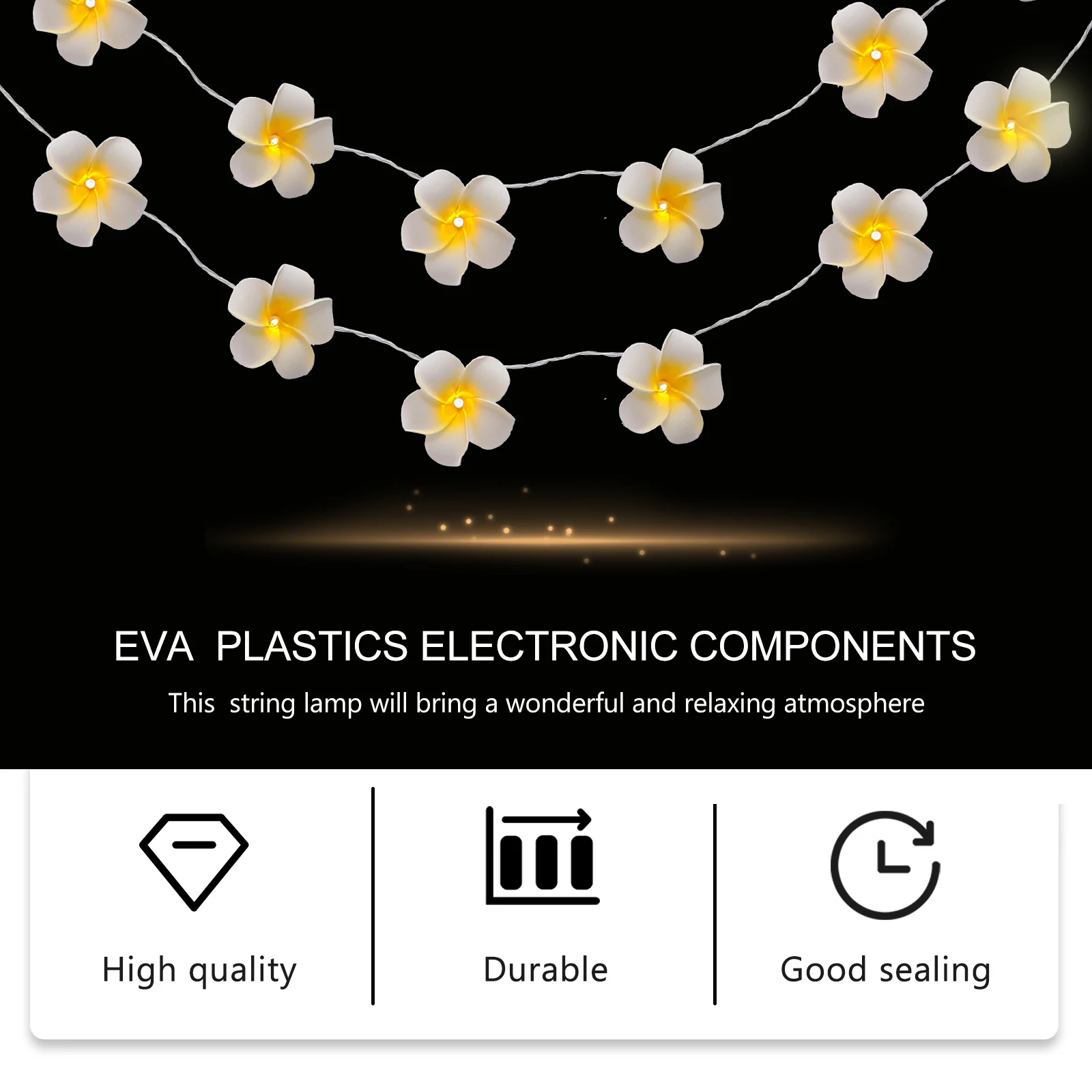 

Led String Lights Wedding Party Decoration Flashing White Garden Outdoor Indoor Use Creative Flower Lamp Prop Material