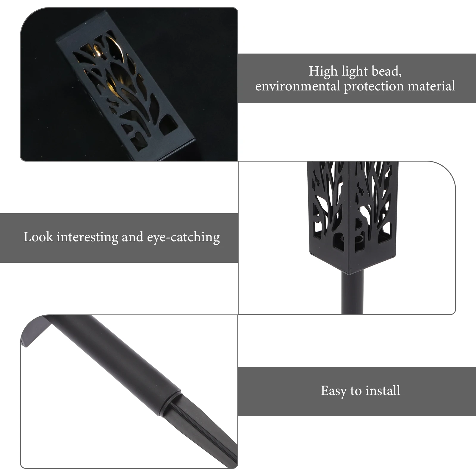 

2 Pcs Solar Lawn Light Lights Decorative Lamp Round Path Pp Outdoor Garden LED Ground Inserted Adornment