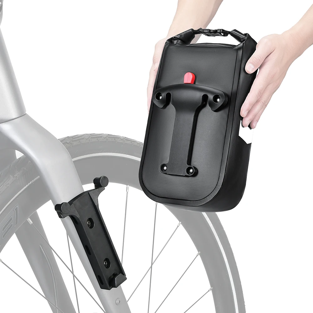 NEWBOLER 5,5L 10L Wasserdichte Fahrrad-Gabeltasche Schnellverschluss Fahrrad-Gepäckträgertasche Fahrradtasche Fahrradzubehör – Detail 15