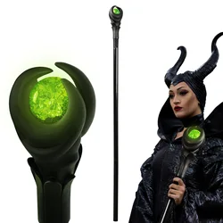 Anime Halloween LED Light Magic Wand Scepter Wizard Staff Evil Witch Cosplay Walking Stick Cane Prop Accessories Party Gifts
