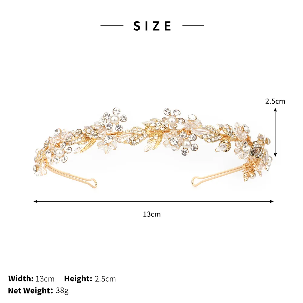 Miallo Fashion Flower Crystal Headbands for Women Hair Accessories Silver Color Crown Wedding Bridal Hair Jewelry Headpiece Gift