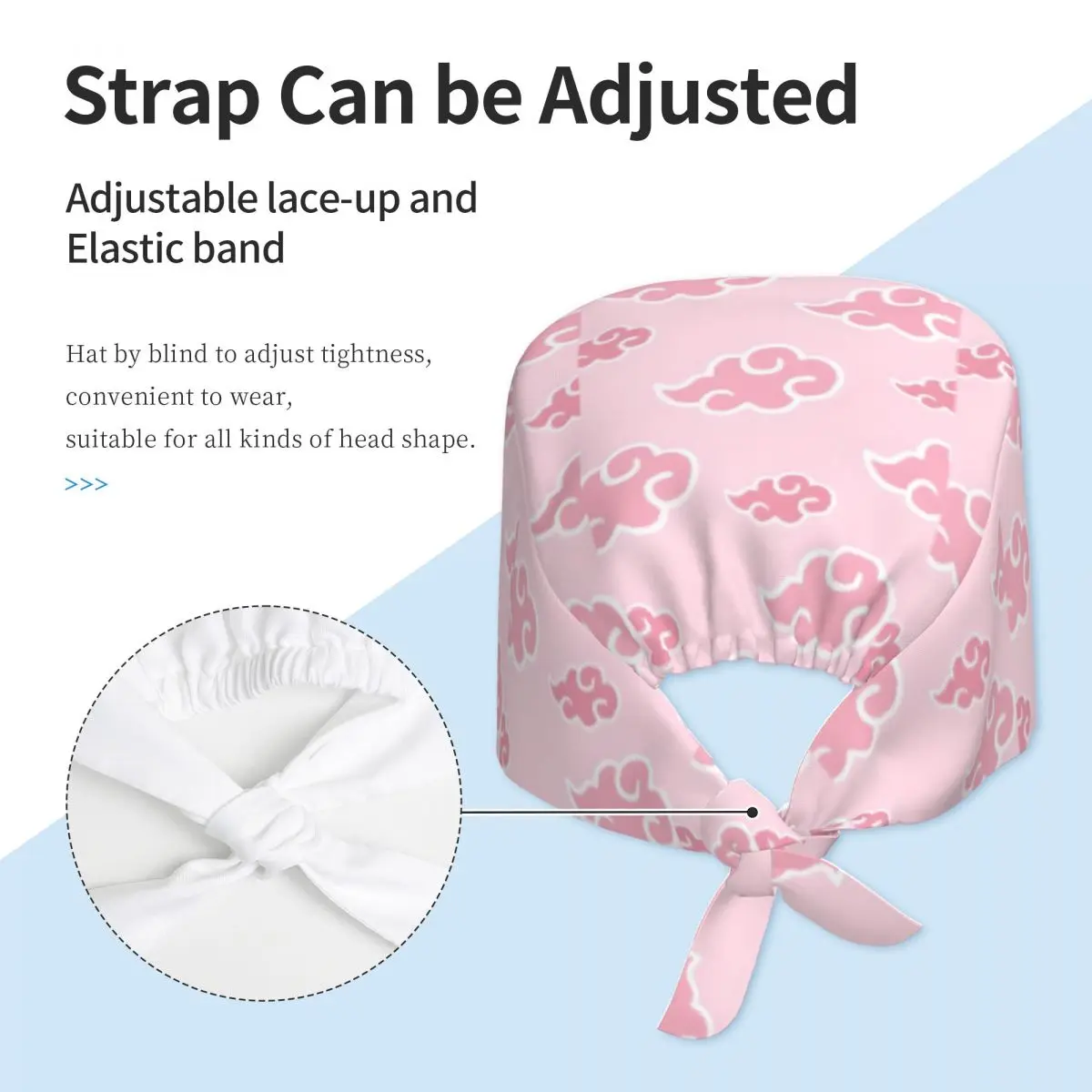 Berretto da lavoro personalizzato S-Sakuraes H-Harunoes Cloud Berretto da lavoro resistente unisex fresco Cappello chirurgico Cappello da infermiera per dentista