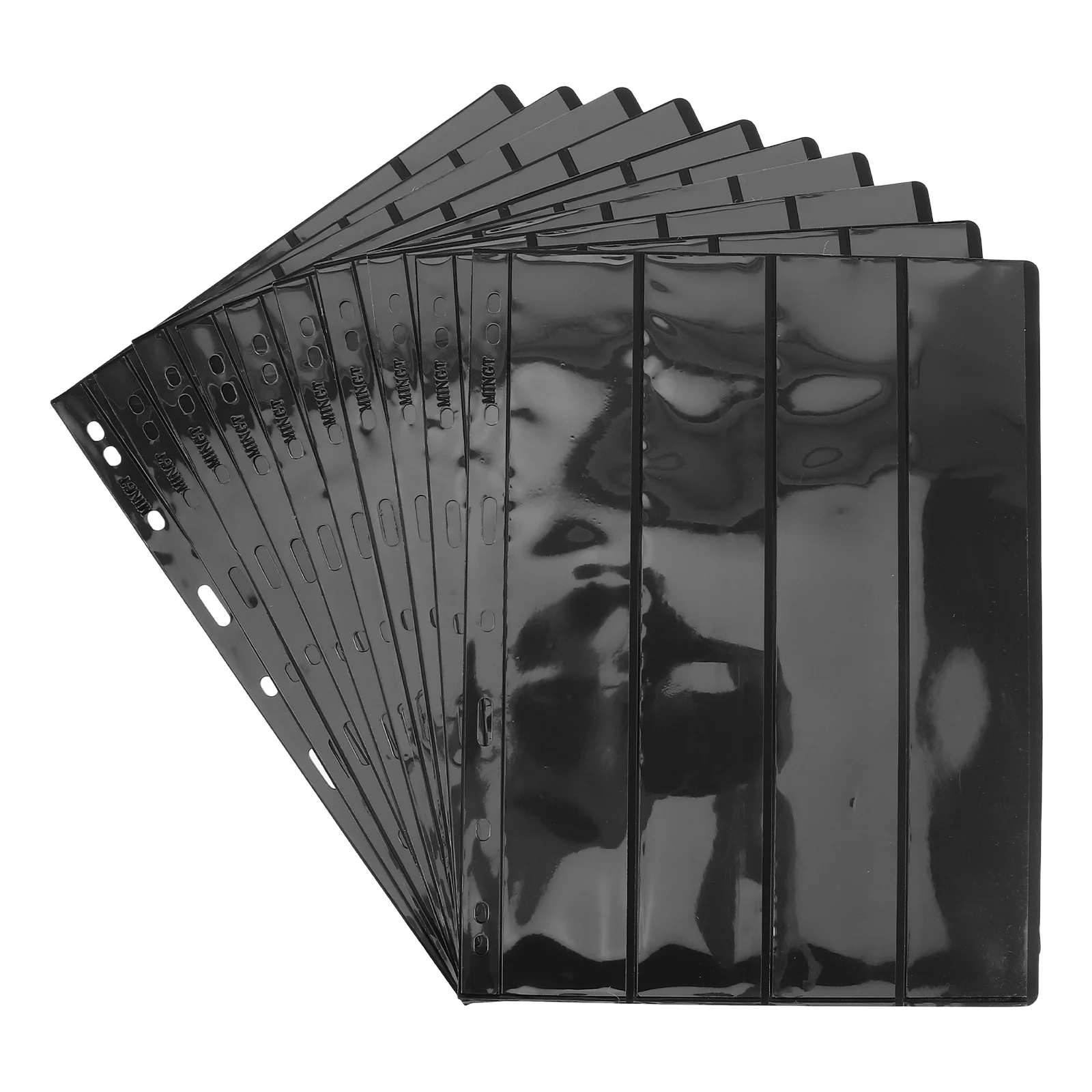 

Album Pages 9 Hole Double Sided Pvc Inserts For Collection Binder Clear Protective Sheets Stamp Albums For Collectors