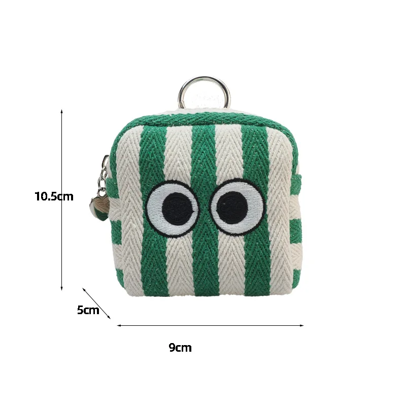 

Korean stripe Style Cute Golf Bag with Big Eyes Pattern Spacious Summer Waist Pack ﻿small storage bag decoration for backpack