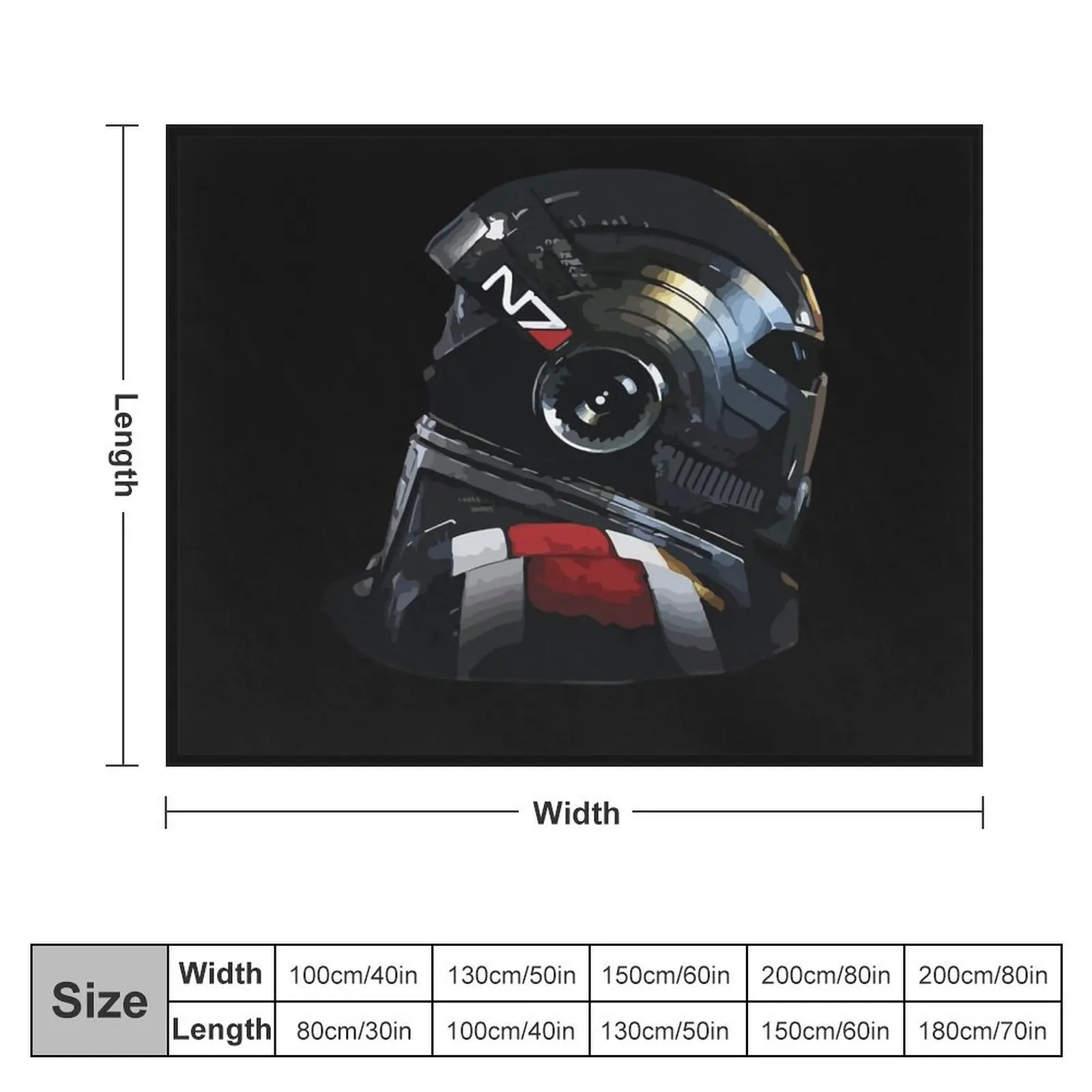 N7 Commander Shepard Mass Effect Throw Blanket Fashion Sofas Hairy Blankets