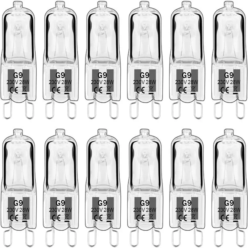 10PCS G9 20W 25W 33W 40W 60W Eco Halogen Light Bulbs Capsule LED Lamp Bulbs Inserted Beads Crystal Lamp Halogen Bulb 220V