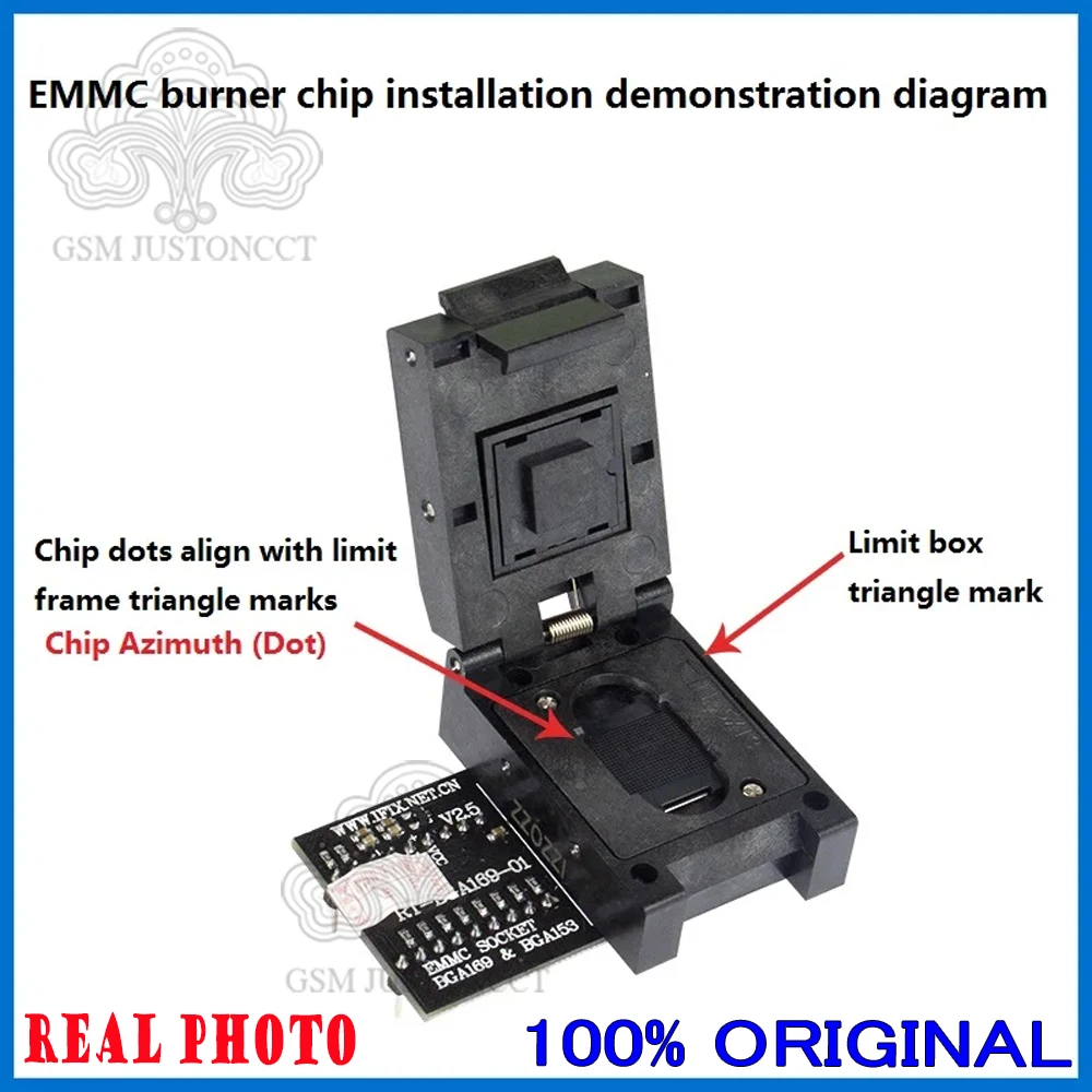 Imagem -06 - Adaptador Emmc V2.5 Bga Bga Bounding Box para Rt809h Programador Rt-bga16901 Bga169 Bga153 Melhor Qualidade