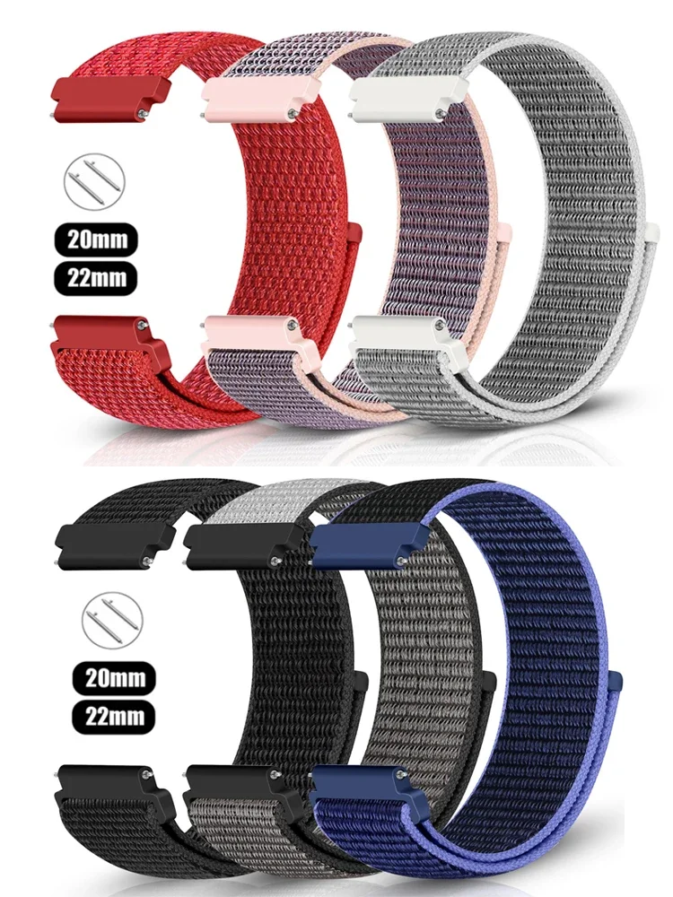 Nylon Loop band For Amazfit GTS 4/2/3/3pro/2e/GTS2 Mini/GTR 4 42mm/47mm/GTR 2e/stratos belt bracelet Amazfit bip 20mm 22mm strap