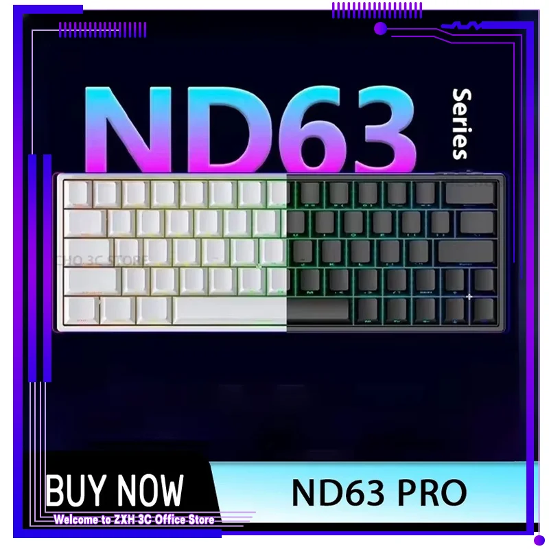 

Irok Nd63 Pro Wired Mechanical Keyboards Magnetic Switch Hot Swap Rgb E-Sports Customize Gaming Keyboard Pc For Office Accessory