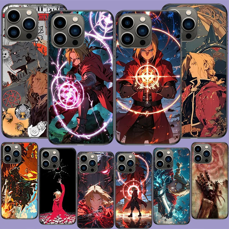 Anime F-Fullmetal A-Alchemist_ Brotherhood Phone Case For Iphone 17 Air 15 Pro 14 Plus 16 Pro Max 17E 16E 12 13 Mini 11 Cover C