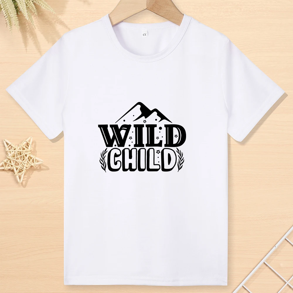 Kids Clothes Cute Girl Creative T-shirts Cartoon Aesthetics Fashion Casual Cozy Summer Basic Tops 3-7 Years T Shirt Children