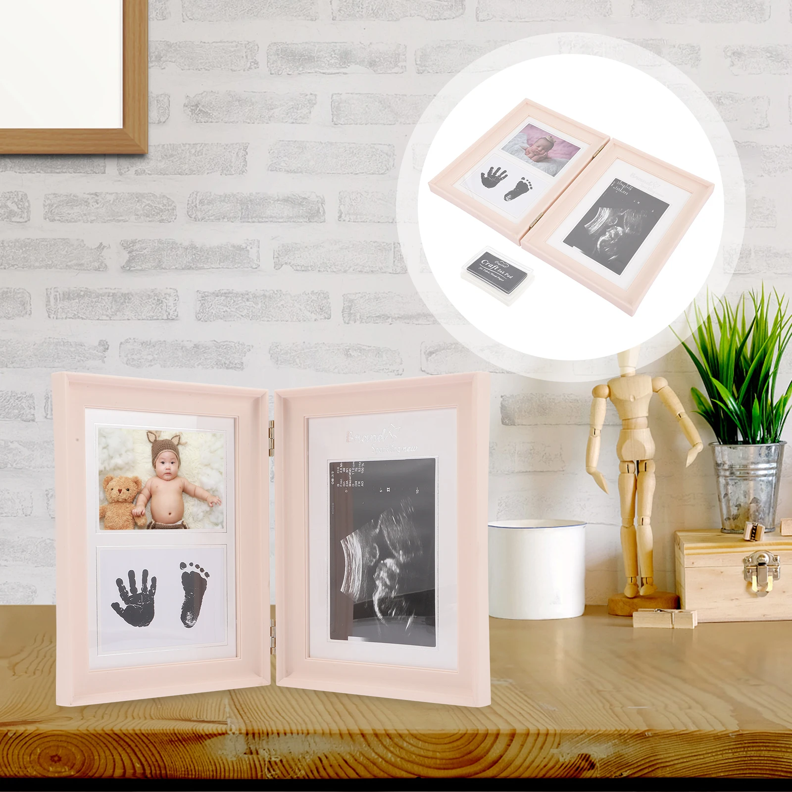

Creative Baby Photo Frame Newborn Footprint Handprint Keepsake Gift For Baby Shower Birthday Home Decoration Infant Picture