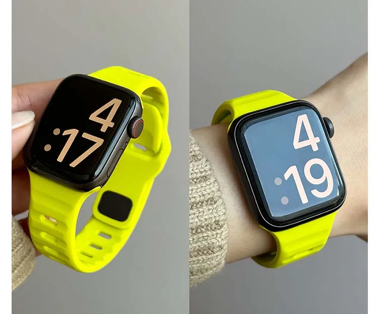 Sport Silicone Loop for Apple watch band 46mm 42mm 44mm 41mm 45mm 49mm Soft bracelet iwatch Series 10 9 8 7 6 5 3 Ultra 2 strap