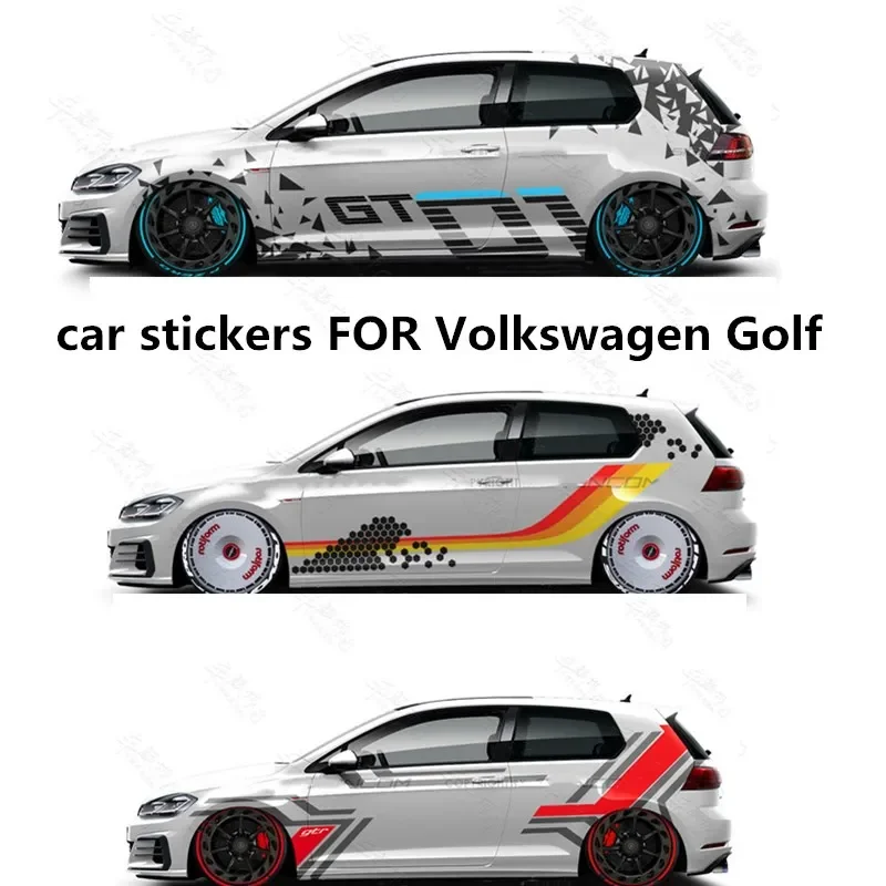 

Автомобильные наклейки для Volkswagen Golf 6 Golf 7 Golf 8, спортивный декор для кузова, виниловые наклейки на заказ, аксессуары из фольги