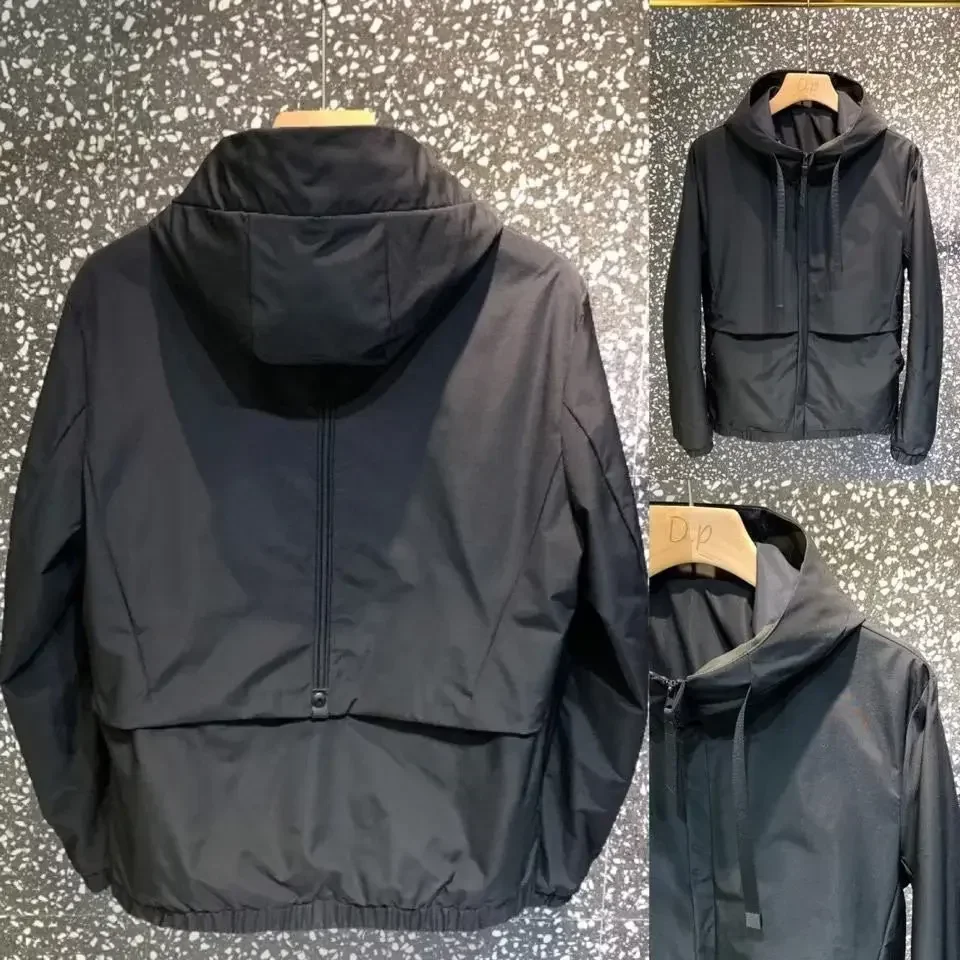 Sudadera con capucha y cremallera para hombre, abrigo informal de manga larga, chándal, ropa deportiva de talla grande