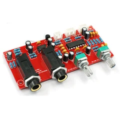 PT2399 Digital Microphone Amplifier Board Karaoke Plate Reverb Preamplifier Reverberator Suite Components DC 12V-24V NE5532