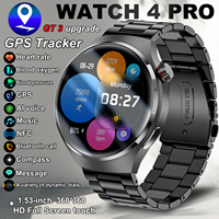 2025New GT4 Pro GPS Tracker Smart Watch Men AMOLED NFC Compass Hear rate Bluetooth call IP67 Waterproof Sport Smartwatch Gift