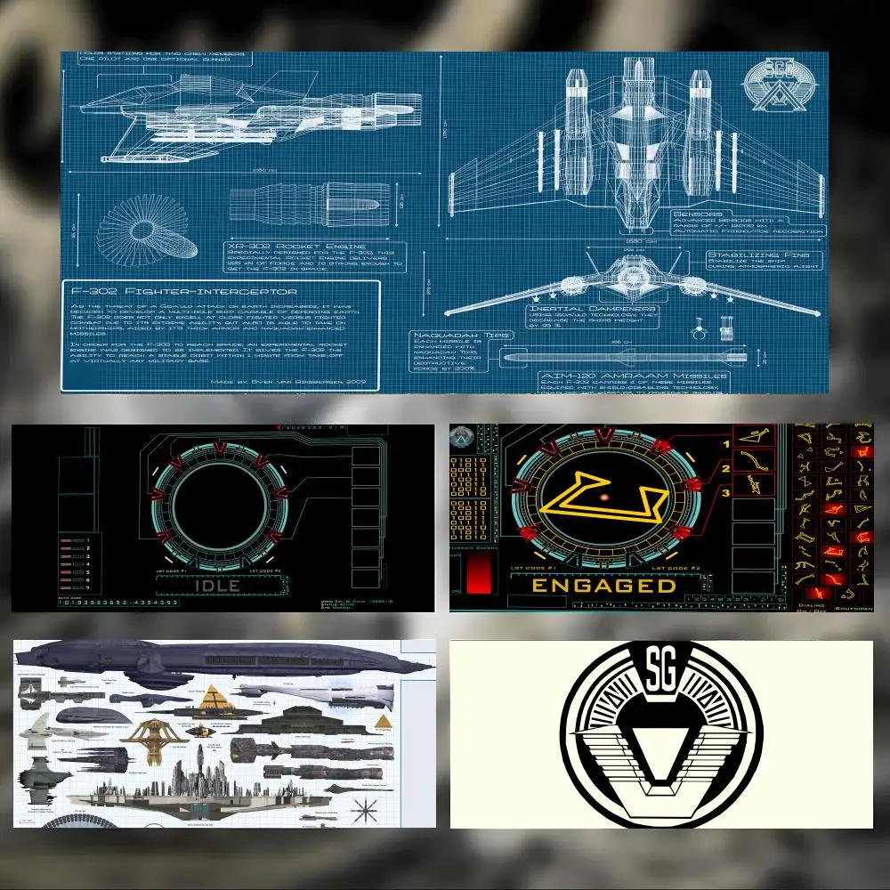 Classic Sci Fi Show S-Stargate SG-1 atlantis Mouse Pad Large Thick Desk Pad Stitched Edges Gaming Mouse Mat for PC