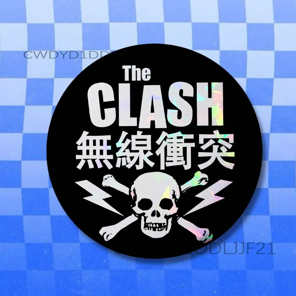 The C-Clash In London Calling Button Pins Tinplate Brooches Cartoon Creative Badge for Backpack Clothes Decor