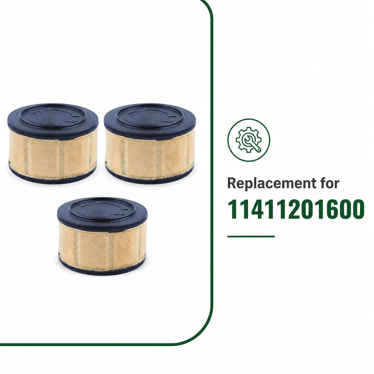 3 Pack Air Filter Kit For Stihl MS251 MS261 MS271 MS291 MS311 Chainsaw Tune Up Parts Replacement OEM 1141 120 1600 11411201600
