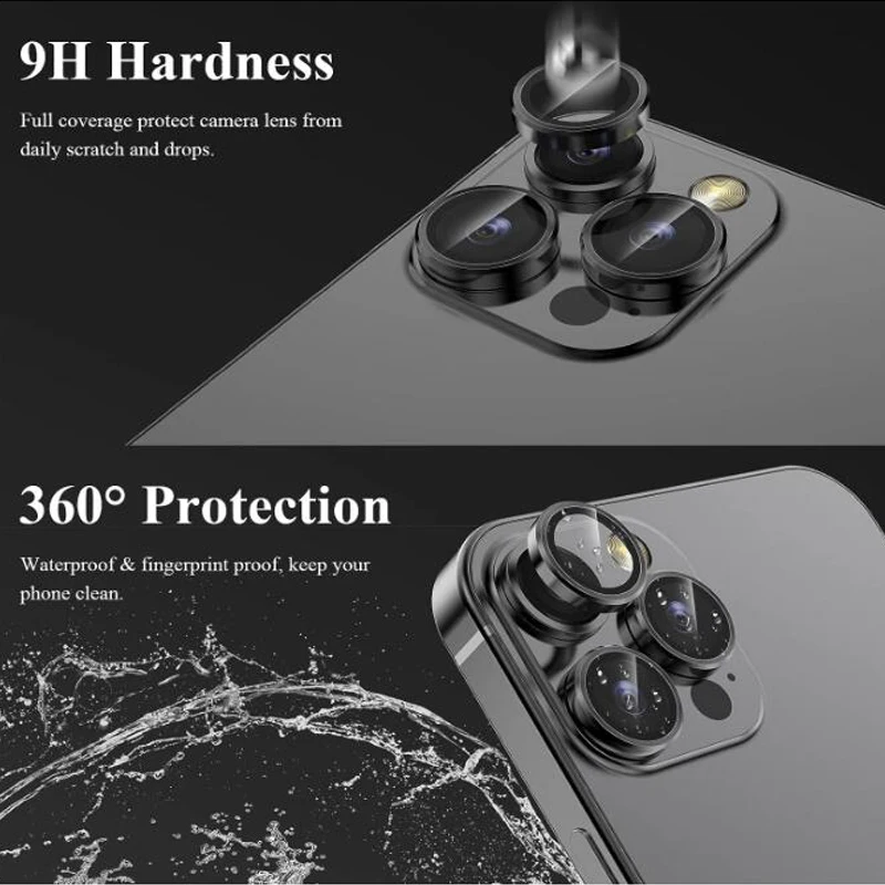 3 stuks metalen camera protector voor iphone 15 pro lens protector iphone 11 12 13 14 15 pro max camera lens protector iphone 15 accessoires iphone