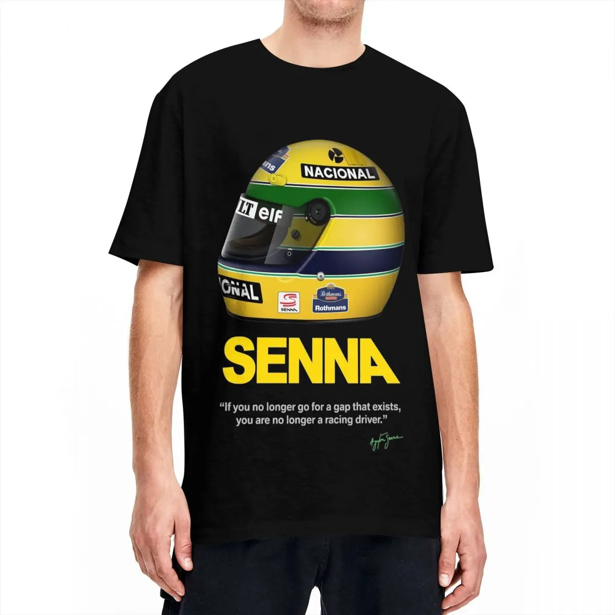 Men Women Ayrton Senna 1991 Helmet T Shirt Cotton Clothes Funny Short Sleeve Round Collar Tee Shirt Unique T-Shirt