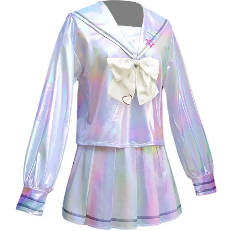 Game NEEDY GIRL OVERDOSE KAngel Cosplay Costume Lolita Girls Sailor Suit Uniform Dress Halloween Carnival Anime School Clothes