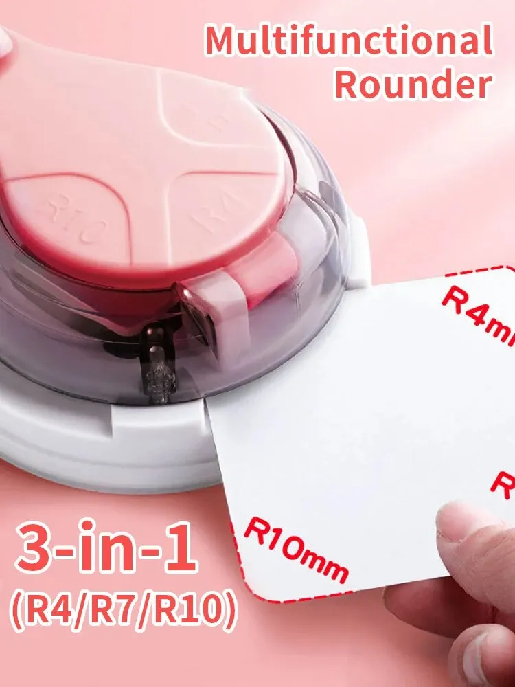 1PC 3-in-1 Multifunctional Corner Rounder R4/R7/R10 Chamferer Cutter Corner Cutter Point Corner Trimming Craft Photo/Scrapbook