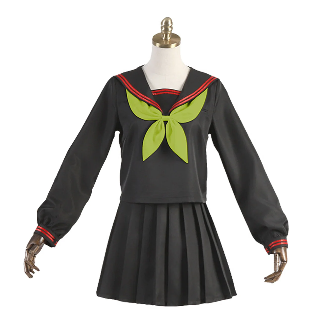 

Hemixush Anime Cos Kamado Nezuko Cosplay Costume Full Set Kawaii JK Suit