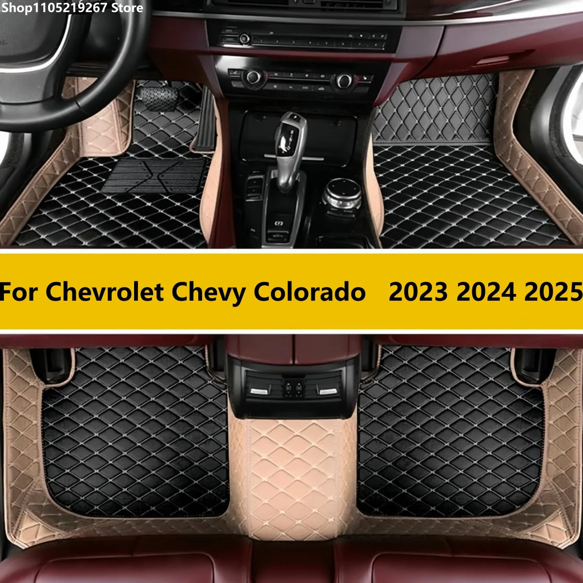 

Автомобильные коврики для Chevrolet Chevy Colorado 2023 2024 2025, полный комплект, кожаные, для пола автомобиля, автоаксессуары