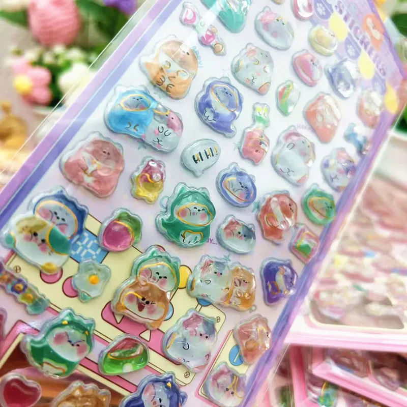 

Милые мультяшные 3D-наклейки с объемным изображением еды для скрапбукинга, декора чехлов для телефонов и поделок своими руками