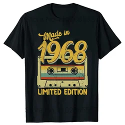 Made in 1968 Classic Limited Edition Birthday Cassette T-shirt Men's  Women's Harajuku Street Vintage Street Cotton Tee Tops