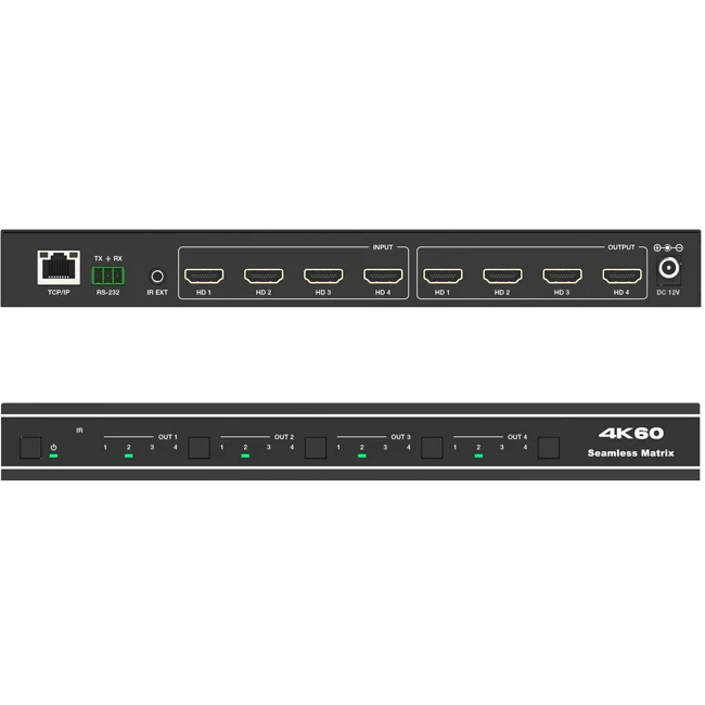 4K60Hz HDMI  4x4 Matrix Loop HDCP2.2 IR/RS232/IP Control Splitters Video Video Splitters Converters