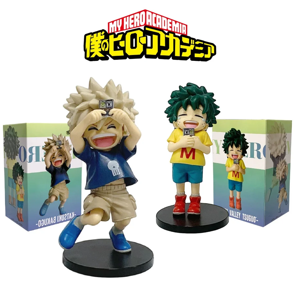 بطلي الأكاديمية أنيمي لطيف شخصية الطفولة Midoriya Izuku Bakugou Katsuki Q نسخة عمل أرقام البلاستيكية حلية لعبة مجسمة