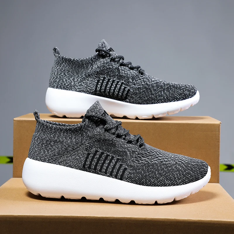 Women Men Sneakers Outdoor Running Shoes Lightweight Low Top Casual Walking Shoes Mesh Slip on Cushioned Sole Size 35-46