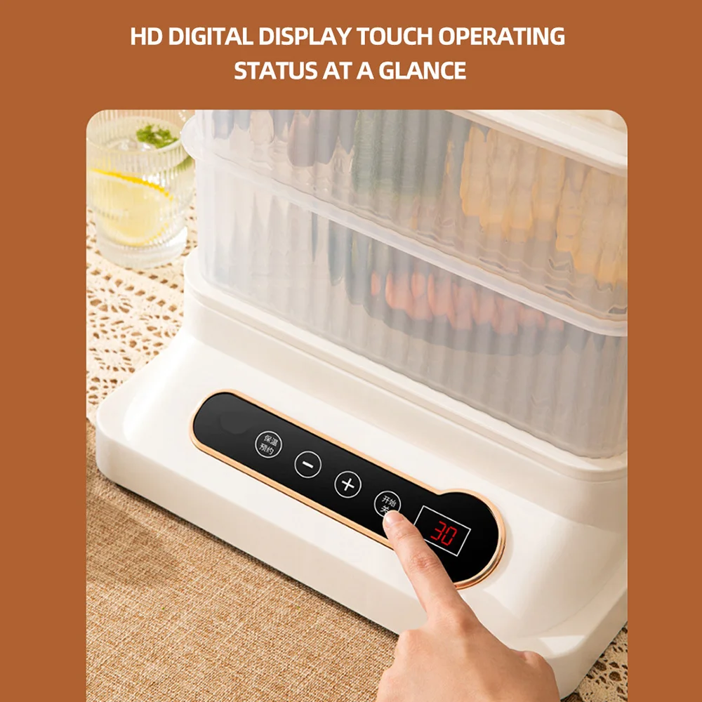 Cuiseur vapeur électrique multifonctionnel, cuiseur à vapeur à trois couches, entièrement automatique, machine à petit-déjeuner, ménage