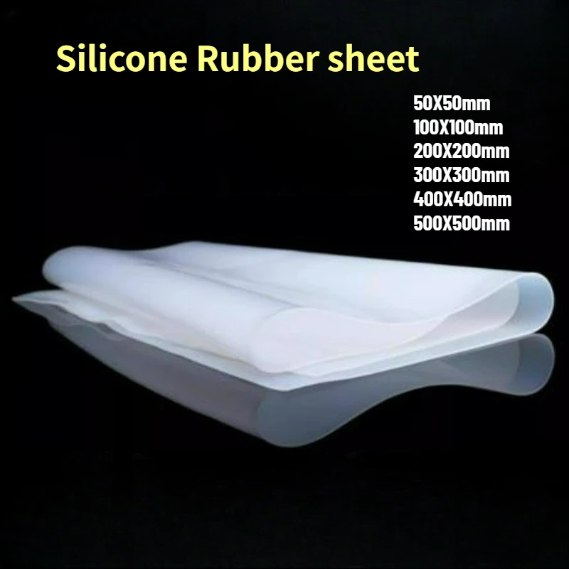 1-6pcs Translucent Silicone Rubber Sheet Thick 0.5mm-20mm Silicone Sheeting for Vacuum Press Oven Heat Resistant Silicone Matt