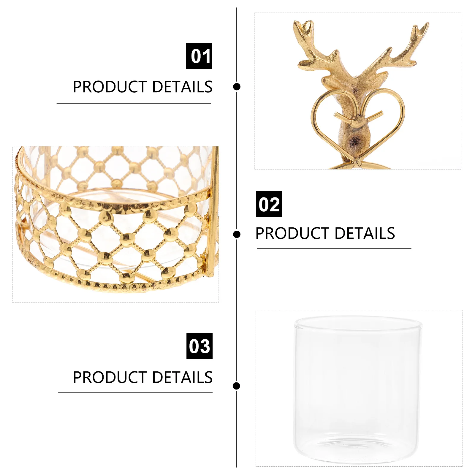 

1Set Elk Shaped Tableware Holder Christmas Style Storage Container Flower Arrangement Vase Creative Decorative Ornament