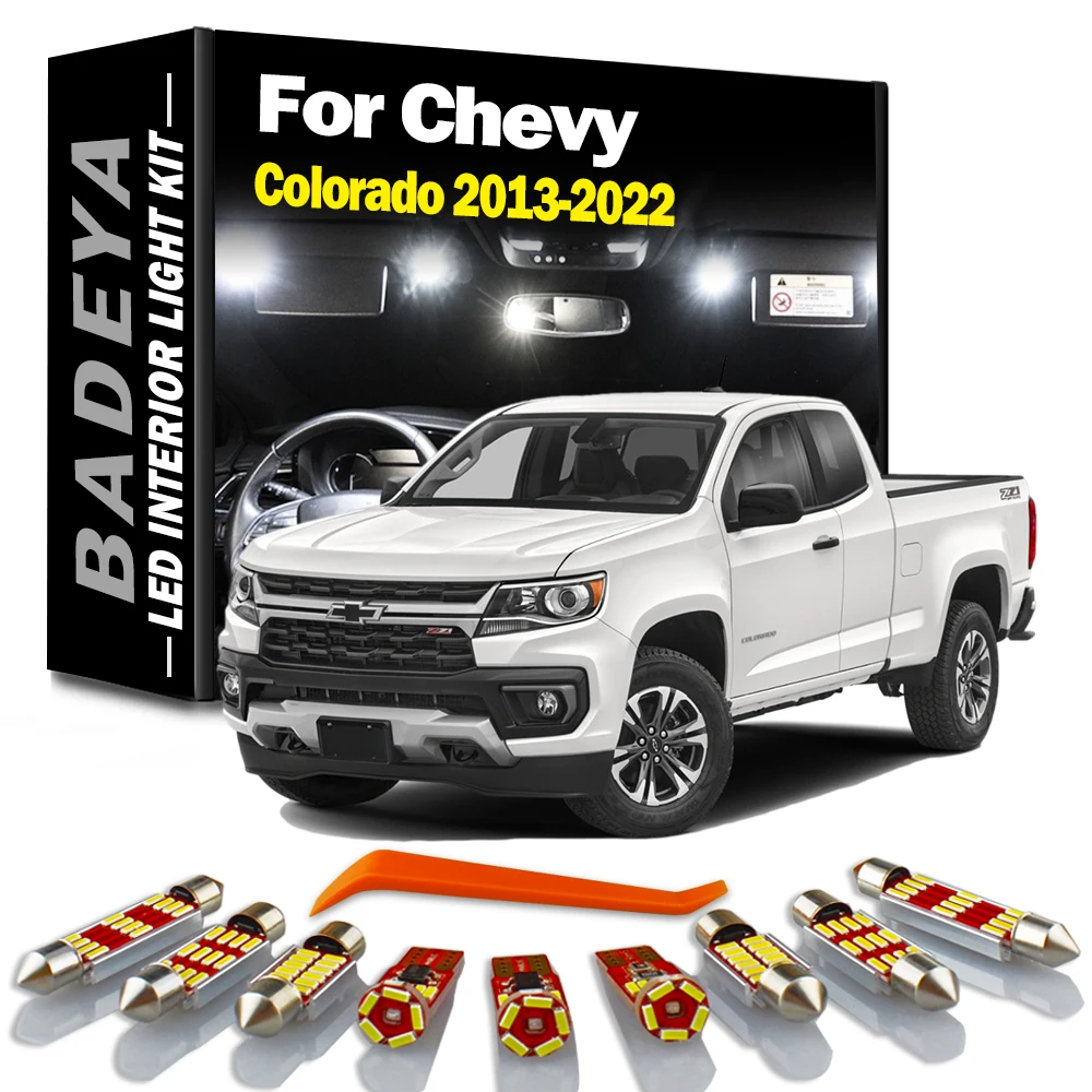BADEYA 15Pcs Accessories For Chevrolet Chevy Colorado 2013-2015 2016 2017 2018 2019 2020 2021 2022 Interior LED Bulb Light Kit