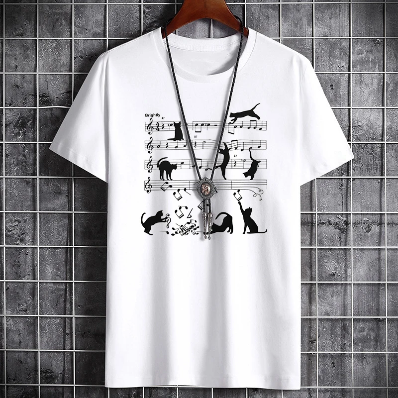 200g Cotton T-Shirts for Men Summer Men's Clothing Oversized Gym High Quality Tshirt Maple Leaf Print T Shirt Y2k Letter Sport