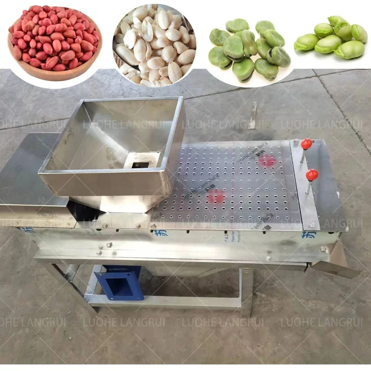 Roasted red skin peanut whole peeling machines/soybean hazelnut shell peanut red skin removing peeler machine