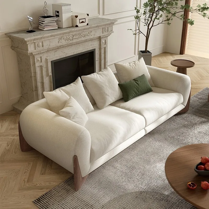 

Nordic fabric sofa living room straight row modern beauty salon sales office B & B reception ins same style home use