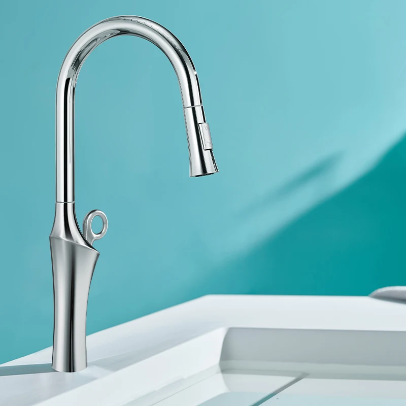 

Kitchen Sink Faucet Single Handle Vanity Sink Faucet Hot And Cold Mixing Faucet Chrome Single Hole Faucet