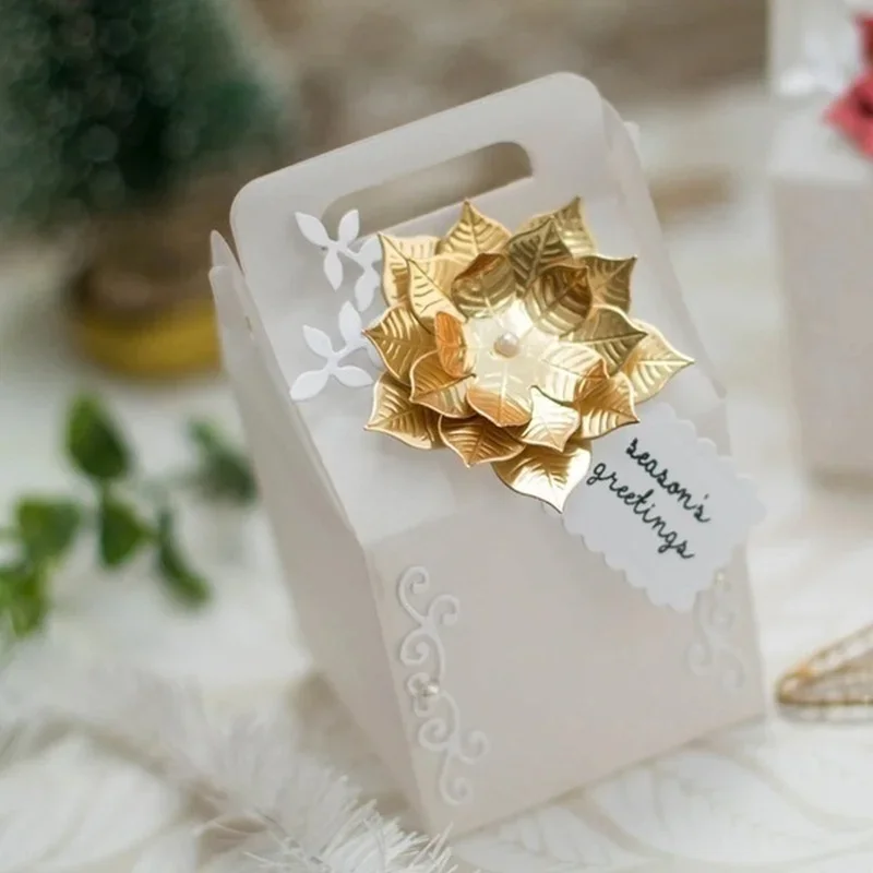 DIY Christmas Gift Box Die Metal Cutting Dies Frame Craft Embossing Stencil for Handmade Paper Card Making Scrapbooking