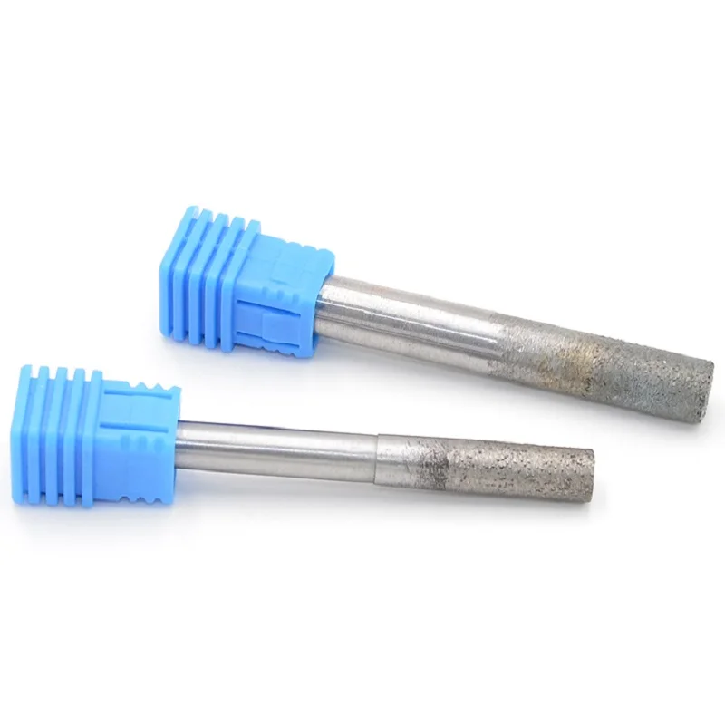 CNC Vaccum Brazed Diamond Tools Engraving Bits Router Bits Cylinder Flat End Mill Marble Granite Natural Stone